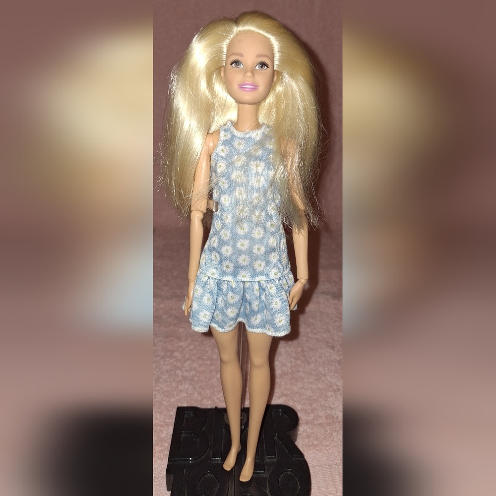 Barbie with Blue Floral Dress